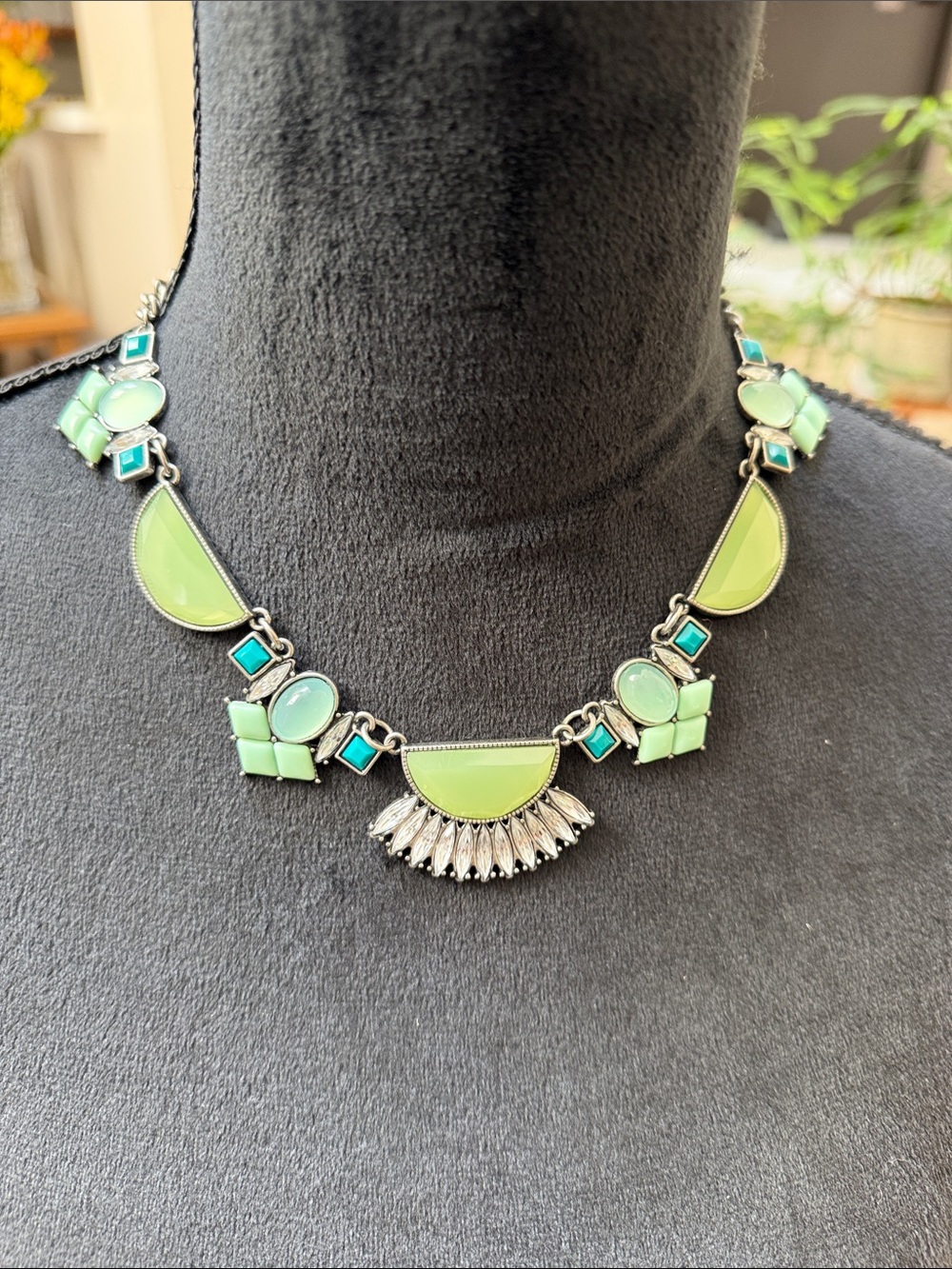 Lia Sophia Glacial Mint/Turquoise Statement Bib Necklace